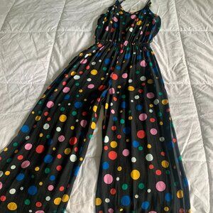 Fresha Cropped Wide Legged Polka Dot Jumpsuit NWT - Small